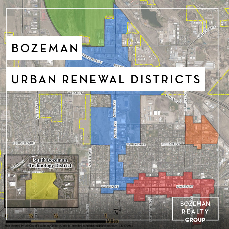 Bozeman Urban Renewal Districts-th