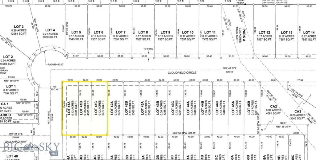 TBD Cloudfield (Lots 41A, 41B, 41C) Circle, Bozeman MT 59718